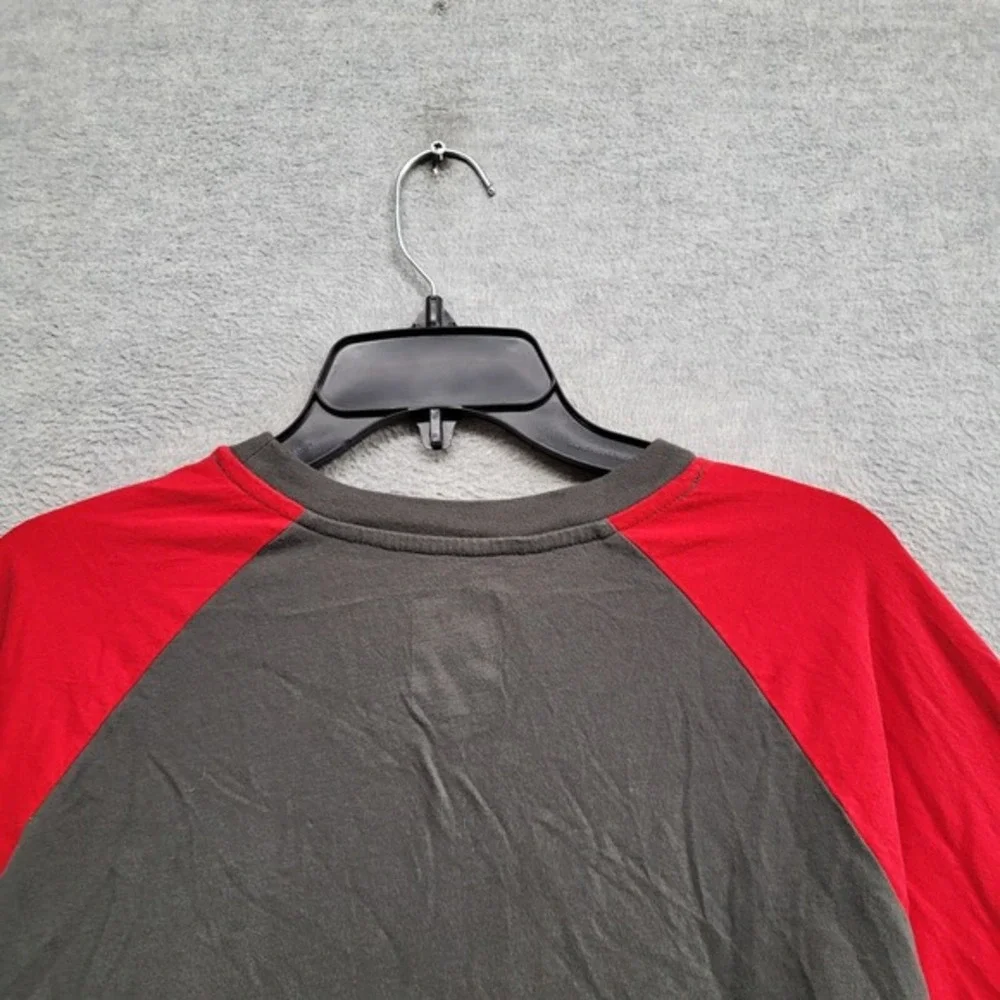 Tampa Bay Buccaneers Men Shirt XL Gray Raglan New‎ Era Tee Long Sleeve
